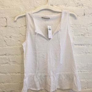 BNWT White Abercrombie Peplum Tank